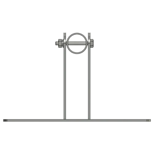 APAC GM48W Galvanised Steel Wall Mounted Mast, 48mm Pole - View 2 (100-AP-WM-GM48W-2)