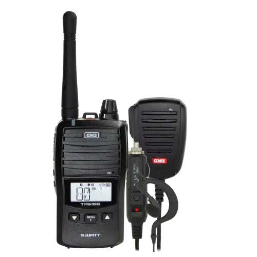 GME TX6165 5/1 Watt UHF CB Handheld Radio - Main Image (102-TX6165)