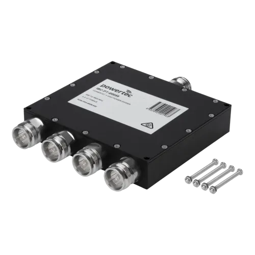 Powertec RF Power Divider 4-Way, 698 to 3800 MHz, 4.3-10 Female, Wilkinson - View 2 (106-PCM-PD4-6938.432)