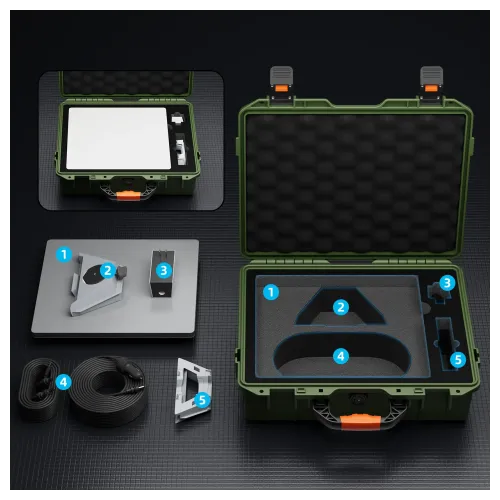 STARBEAM Starlink Mini Hard Protective Travel Case with Storage - Green - View 3 (109-SB-CASE-MINI-HPCG)