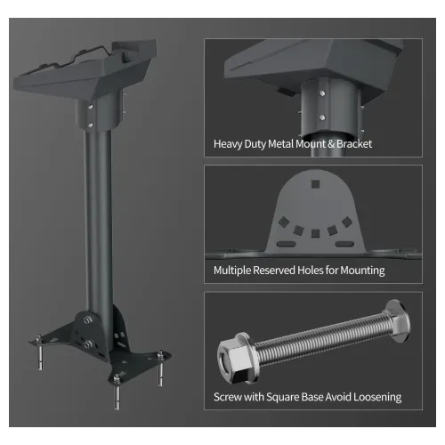 STARBEAM Starlink Gen 3 Adjustable Metal Roof & Wall Mount - View 5 (109-SB-MNT-G3-AMR-WM)