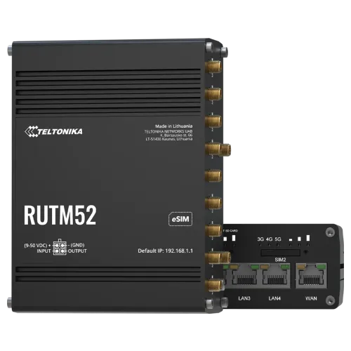 Teltonika RUTM52 Dual 5G Router - Main Image (110-RUTM52100400)