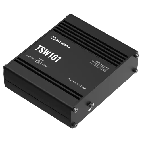 Teltonika TSW101 Industrial Unmanaged PoE+ for Transportation - View 3 (110-TSW101)