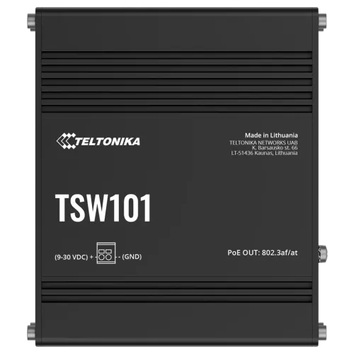 Teltonika TSW101 Industrial Unmanaged PoE+ for Transportation - View 5 (110-TSW101)