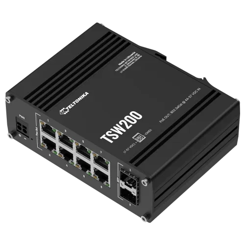 Teltonika TSW200 Industrial Unmanaged PoE+ Switch - View 2 (110-TSW200)
