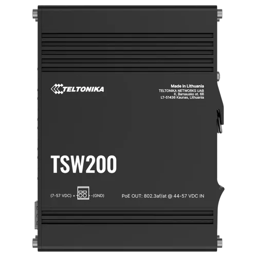 Teltonika TSW200 Industrial Unmanaged PoE+ Switch - View 6 (110-TSW200)