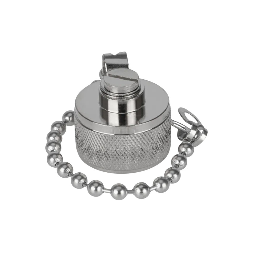 Dust Cap N Male, with Chain - View 2 (106-CAP-N1)