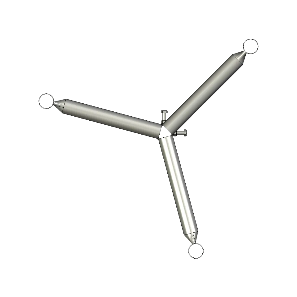 APAC GC48 Series Galvanised Steel Headframe, 3 Sector - View 3 (100-AP-GC48-HF3)