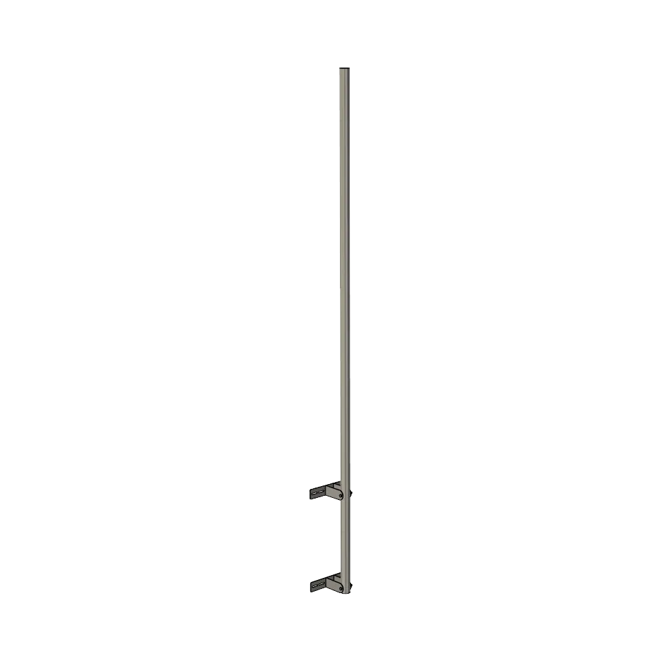 APAC GM76W Galvanised Steel Wall Mount Mast, 76 mm Pole, 2m - Main Image (100-AP-WM-GM76W-2)