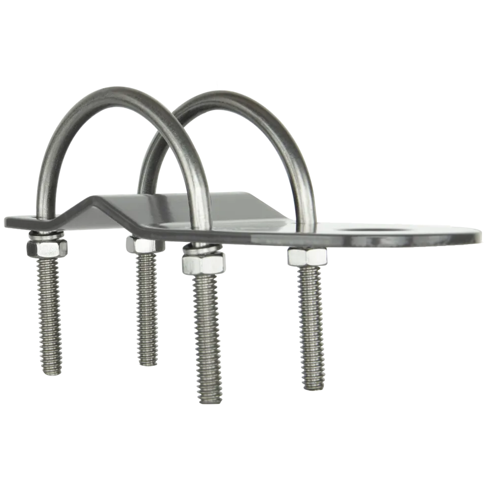 GME MB408 - 3mm Bull Bar Bracket with U-Bolts - Main Image (102-MB408SS)