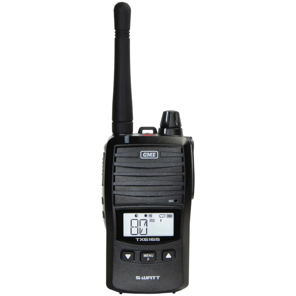 GME TX6165 5/1 Watt UHF CB Handheld Radio - Main Image (102-TX6165X)