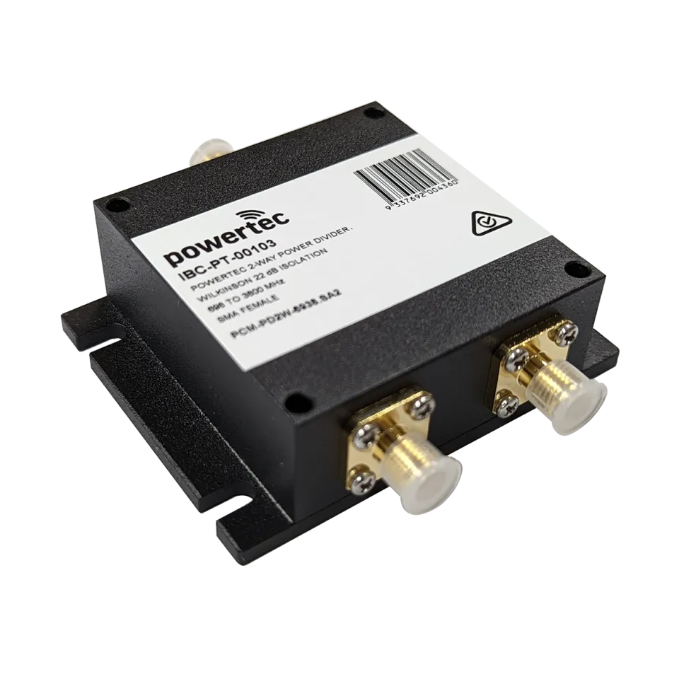Powertec RF Power Divider 2-Way, 698 to 3800 MHz, SMA Female, Wilkinson - View 3 (106-PCM-PD2-6938.SA2)