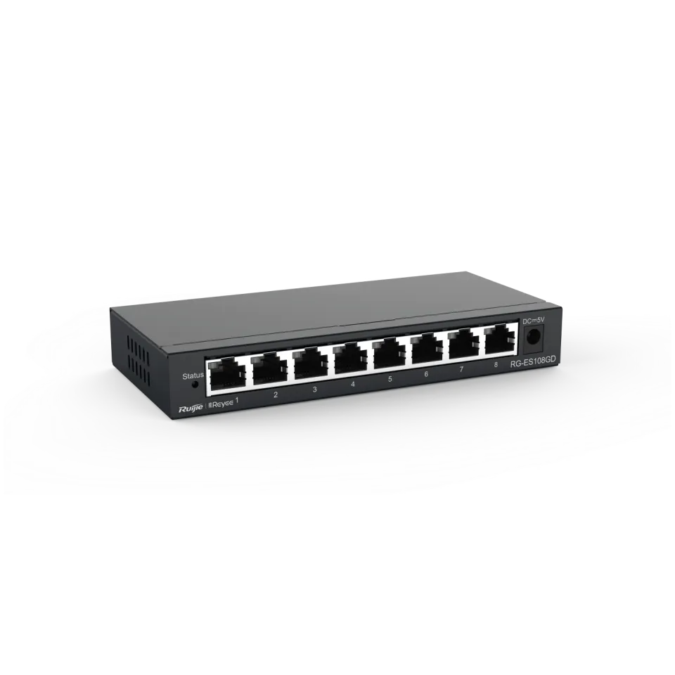 Ruijie Reyee RG-ES108GD 8-Port Gigabit Unmanaged Switch - Main Image (108-RG-ES108GD)