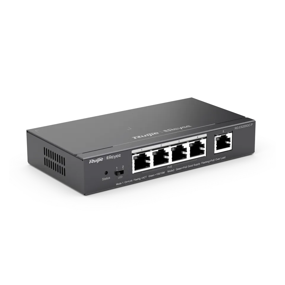 Ruijie Reyee RG-ES205GC-P 5-Port Managed PoE+ Switch - Main Image (108-RG-ES205GC-P)