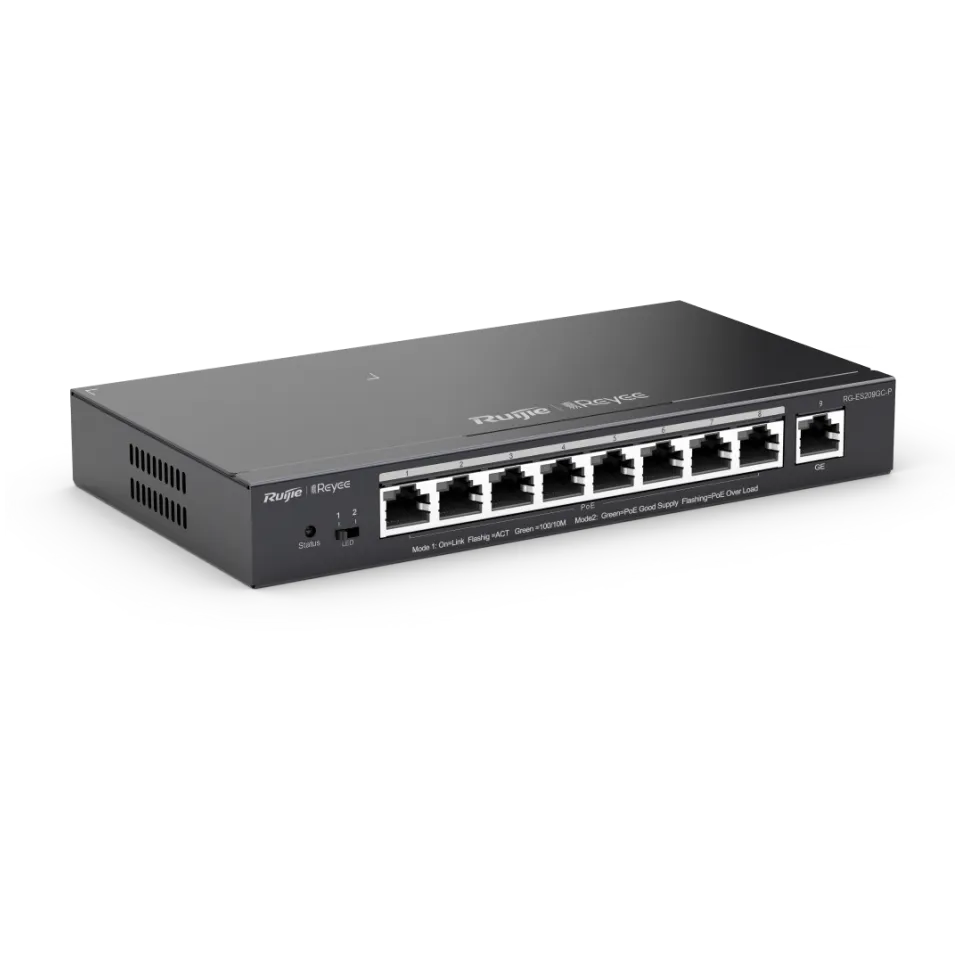 Ruijie Reyee RG-ES209GC-P 9-Port Managed PoE+ Switch - Main Image (108-RG-ES209GC-P)