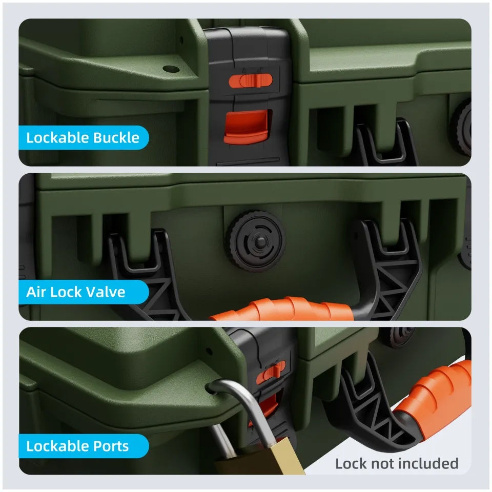 STARBEAM Starlink Mini Hard Protective Travel Case with Storage - Green - View 4 (109-SB-CASE-MINI-HPCG)