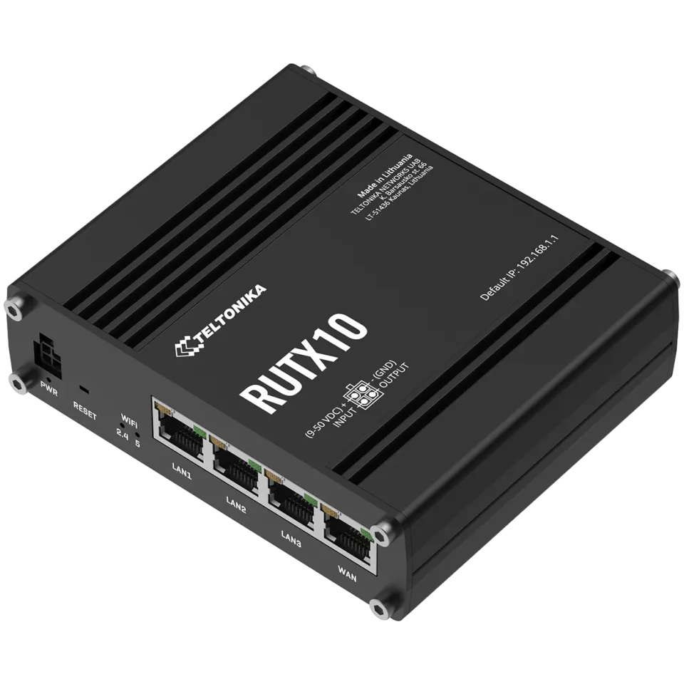 Teltonika RUTX10 Ethernet Router with Dual Band WiFi - Main Image (110-RUTX10)