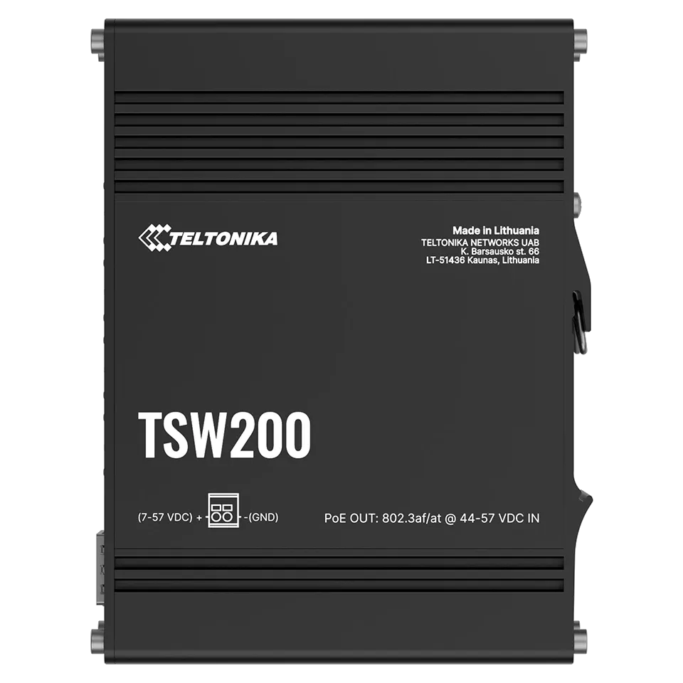 Teltonika TSW200 Industrial Unmanaged PoE+ Switch - View 6 (110-TSW200)