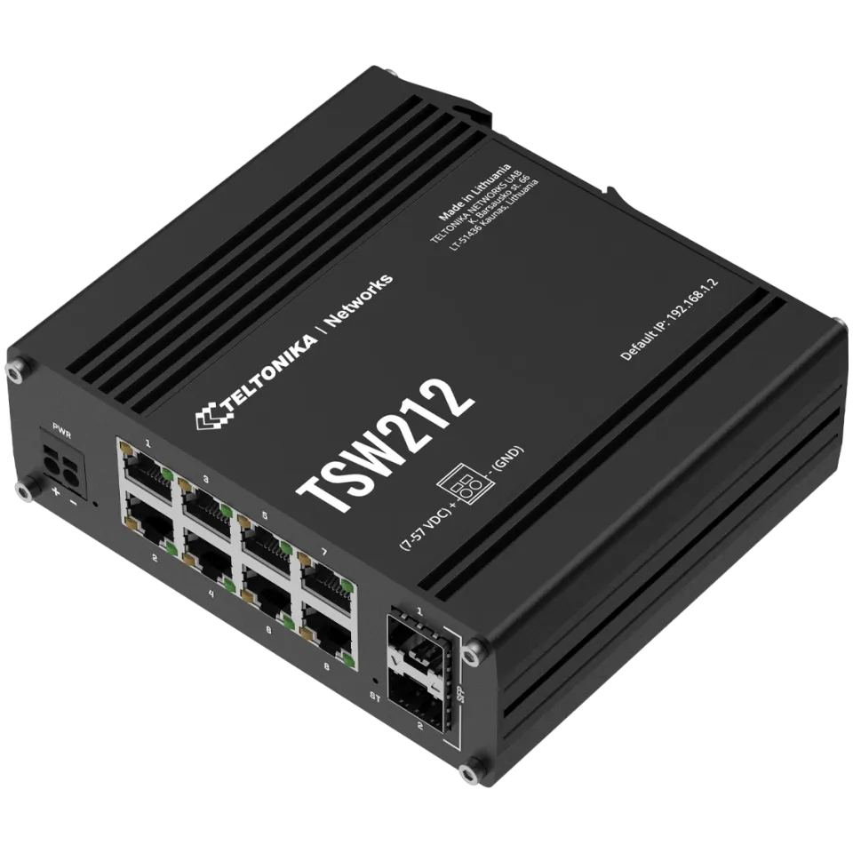 Teltonika TSW212 L2 Managed Ethernet Switch - Main Image (110-TSW212)