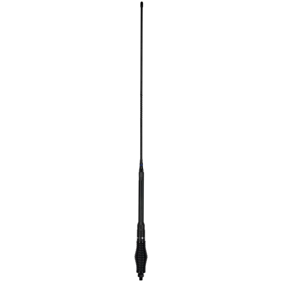 GME AE4018BK1 UHF 640mm Elevated Feed Base, AS002B Spring, Fibreglass Colinear Antenna (6.6dBi Gain) - Black - Main Image (102-AE4018BK1)