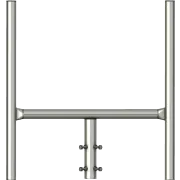 APAC GC48 Series Galvanised Steel Headframe, 2 Sector - View 2 (100-AP-GC48-HF2)