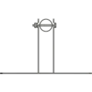 APAC GM48W Galvanised Steel Wall Mounted Mast, 48mm Pole - View 2 (100-AP-WM-GM48W-2)