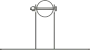 APAC GM76W Galvanised Steel Wall Mount Mast, 76 mm Pole, 2m - View 6 (100-AP-WM-GM76W-2)