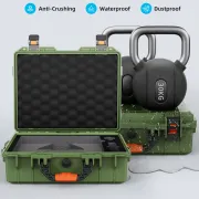 STARBEAM Starlink Mini Hard Protective Travel Case with Storage - Green - View 2 (109-SB-CASE-MINI-HPCG)