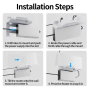 STARBEAM Starlink Gen 3 Router & Power Supply Wall Mount Kit - Screw Mount - View 2 (109-SB-MNT-G3-SWMK)